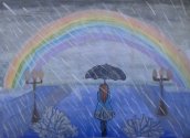 Владович Арина 9 років.Прогулянка під дощем